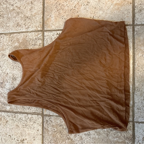 Free People High Neck Ribbed Crop Tank - Picture 3 of 3